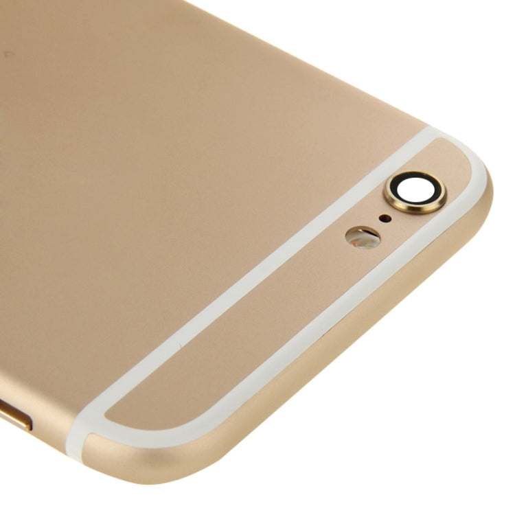 Full Housing Back Cover with Power Button & Volume Button Flex Cable & Charging Port Flex Cable & Speaker Ringer Buzzer for iPhone 6(Gold) - iPhone 6/6 Plus Parts by PMC TechLife | Online Shopping South Africa | PMC TechLife