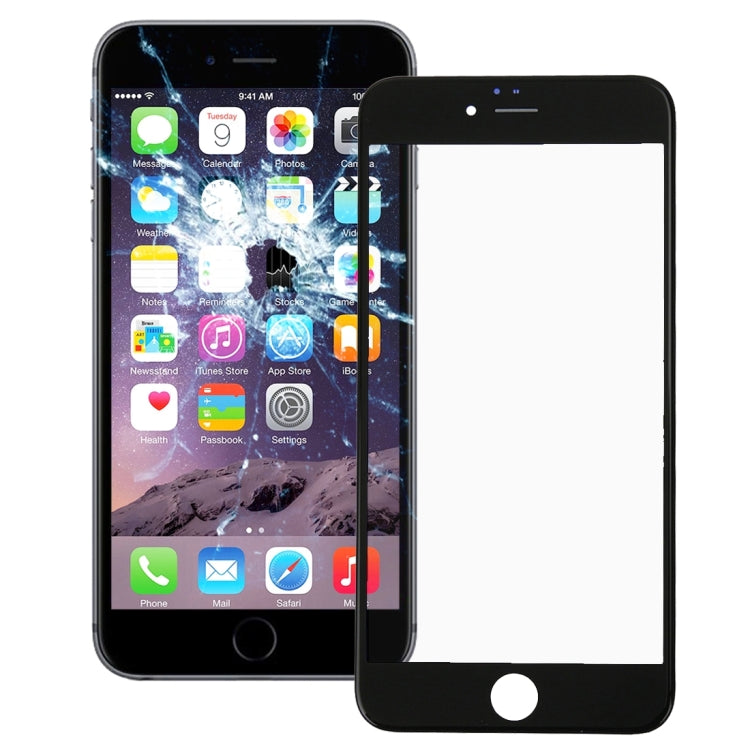 2 in 1 for iPhone 6 (Front Screen Outer Glass Lens + Frame)(Black) - iPhone 6/6 Plus Parts by PMC Jewellery | Online Shopping South Africa | PMC Jewellery