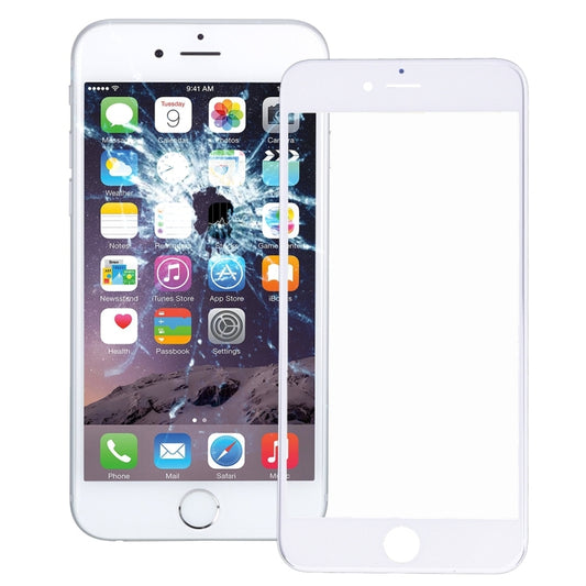 Front Screen Outer Glass Lens with Front LCD Screen Bezel Frame for iPhone 6 Plus(White) - iPhone 6/6 Plus Parts by PMC Jewellery | Online Shopping South Africa | PMC Jewellery