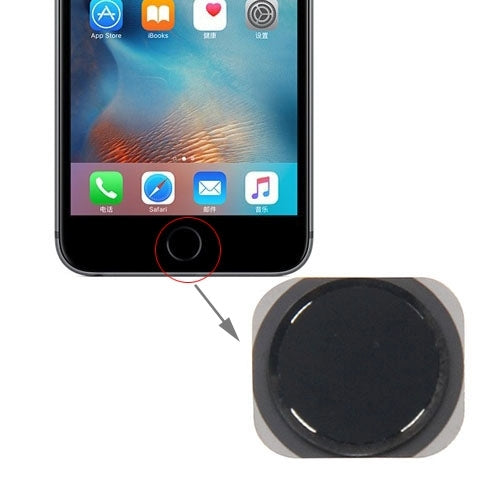 Home Button for iPhone 6s(Black) - iPhone 6S/6S Plus Parts by PMC TechLife | Online Shopping South Africa | PMC TechLife