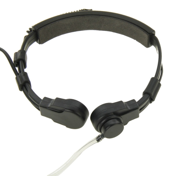 Throat control Transceiver Earpiece Headset for Walkie Talkies, 3.5mm + 2.5mm Plug(Black) - Microphones & Headsets by PMC TechLife | Online Shopping South Africa | PMC TechLife | Buy Now Pay Later Mobicred