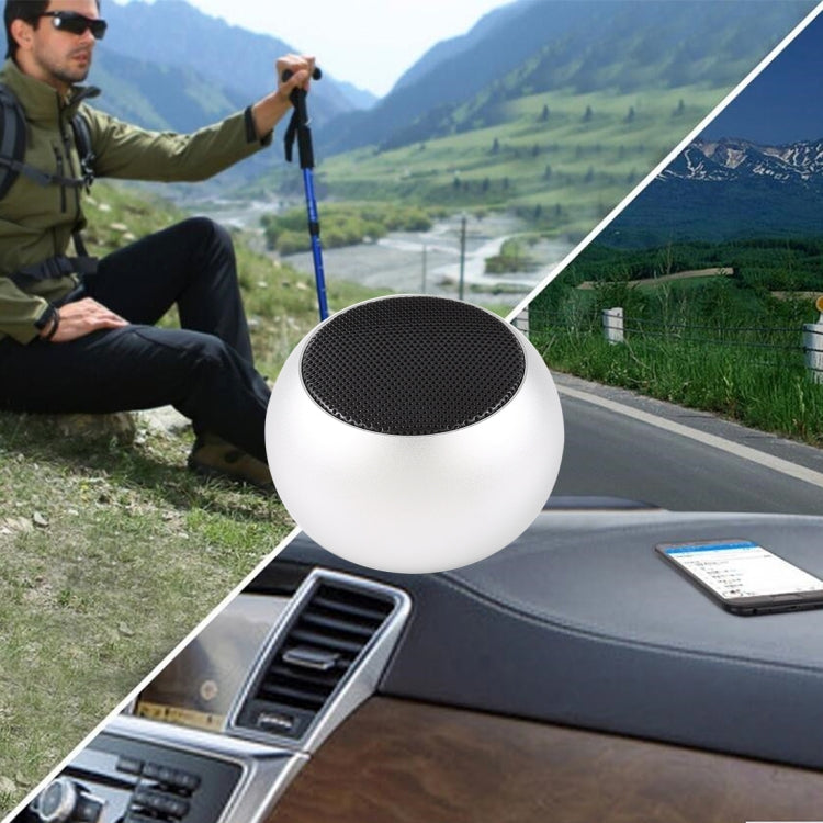 Mini Metal Wireless Bluetooth Speaker,  Hands-free, LED Indicator(Silver) - Desktop Speaker by PMC TechLife | Online Shopping South Africa | PMC TechLife