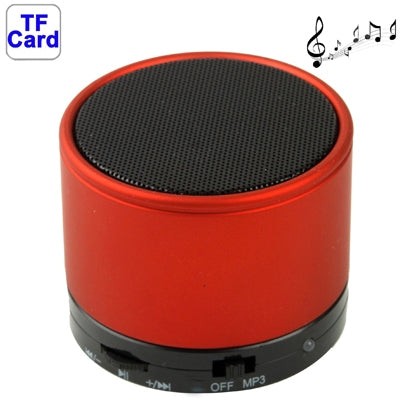 Bluetooth V2.1 Mini Stereo Speaker for Galaxy S IV / i9500 / SIII / i9300 / i8190 / S7562 / i8750 / i9220 / N7000 / i9100 / i9082 / iPhone 5 / iPhone 4 & 4S / New iPad / BlackBerry Z10 / HTC / Nokia / ... uilt-in Rechargeable Battery, Support TF Card(Red) - Desktop Speaker by PMC Jewellery | Online Shopping South Africa | PMC Jewellery