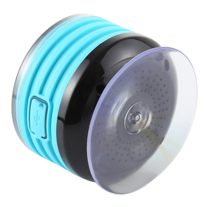 F08 Portable Speaker IPX7 Waterproof Support FM Radio High-fidelity Sound Box Bluetooth Speaker with Suction Cup & LED Light(Blue) - Waterproof Speaker by PMC Jewellery | Online Shopping South Africa | PMC Jewellery