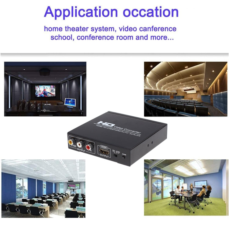 NK-10II HDMI to HDMI/CVBS /AV Scaler Box Video Converter(Black) - Converter by PMC TechLife | Online Shopping South Africa | PMC TechLife