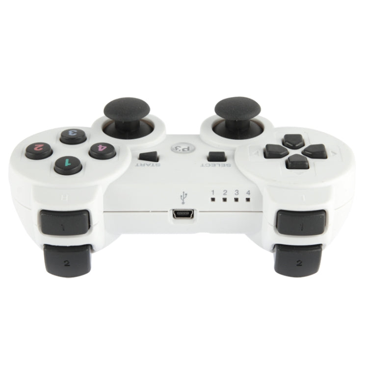 Double Shock III Wireless Controller, Manette Sans Fil Double Shock III for Sony PS3, Has Vibration Action(with logo)(White) - Gamepads by PMC TechLife | Online Shopping South Africa | PMC TechLife