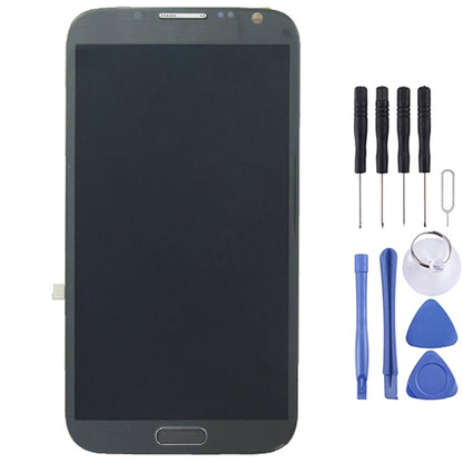 Original LCD Display + Touch Panel with Frame for Galaxy Note II / N7105(Grey) - LCD Screen by PMC Jewellery | Online Shopping South Africa | PMC Jewellery