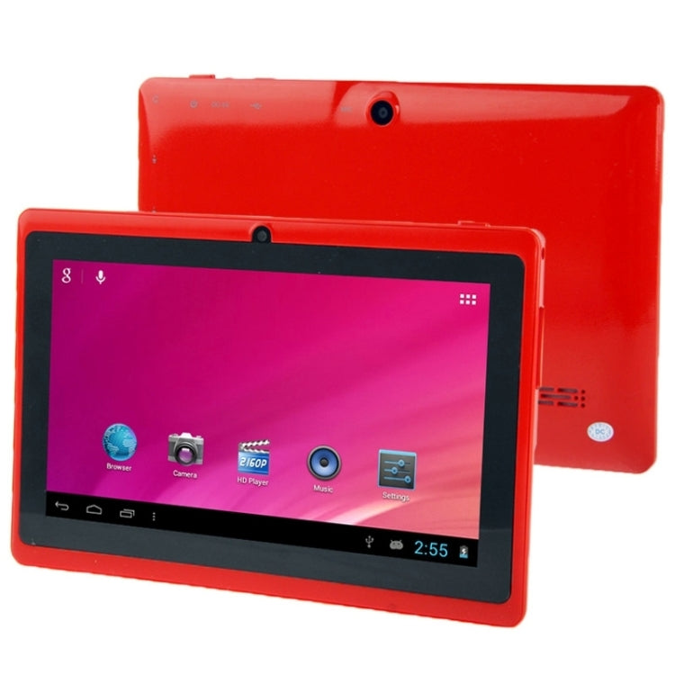 Tablet PC 7.0 inch, 1GB+16GB, Android 4.0, Allwinner A33 Quad Core 1.5GHz, WiFi, Bluetooth, OTG, G-sensor(Red) - 7.0-8.0 inch by PMC Jewellery | Online Shopping South Africa | PMC Jewellery