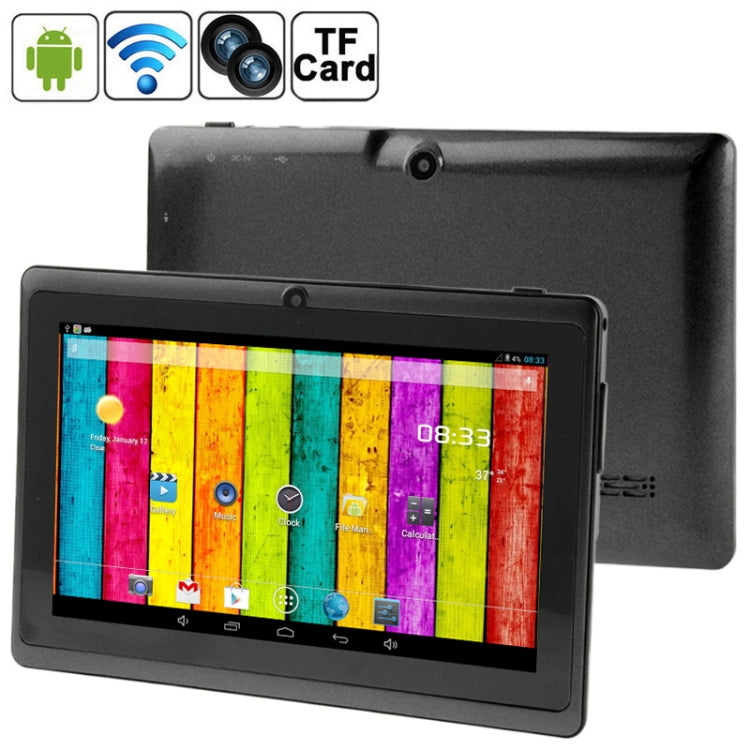 7.0 inch Tablet PC, 512MB+4GB, Android 4.2.2, 360 Degrees Menu Rotation, Allwinner A33 Quad-core, Bluetooth, WiFi(Black) - 7.0-8.0 inch by PMC Jewellery | Online Shopping South Africa | PMC Jewellery