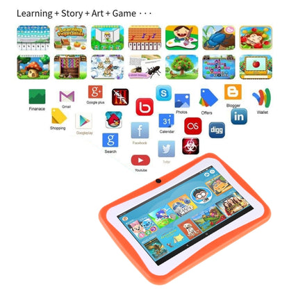 M755 Kids Education Tablet PC, 7.0 inch, 1GB+16GB, Android 5.1 Allwinner A33 Quad Core up to 1.3GHz, 360 Degree Menu Rotation, WiFi(Orange) -  by PMC Jewellery | Online Shopping South Africa | PMC Jewellery