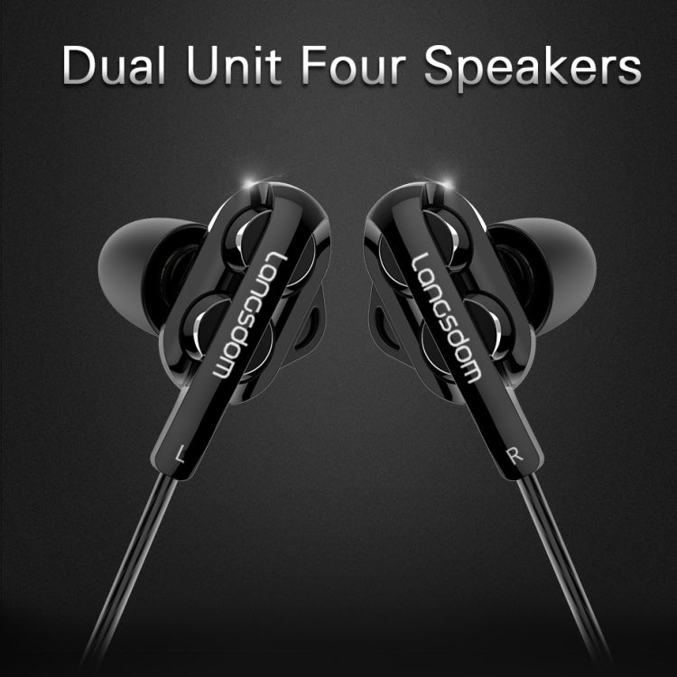 Langsdom Double Moving Coil with Wheat Headset(Black) - Bluetooth Earphone by Langsdom | Online Shopping South Africa | PMC TechLife