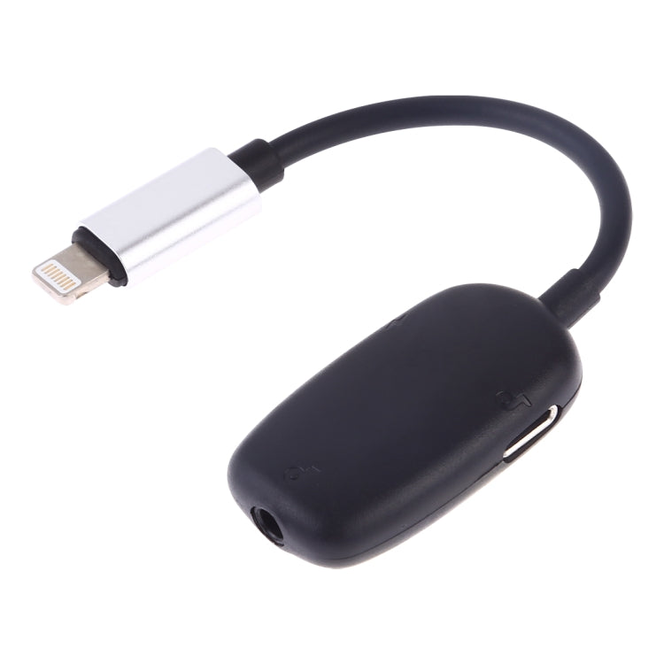 8 Pin to 8 Pin Charging Interface + 8 Pin Earphone Interface + 3.5mm Audio Interface Earphone Adapter(Silver) - Earphone Adapter by PMC TechLife | Online Shopping South Africa | PMC TechLife