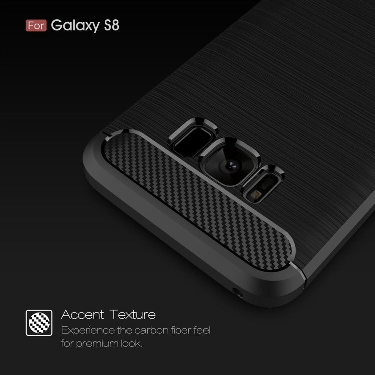For Galaxy S8 Brushed Carbon Fiber Texture Shockproof TPU Protective Cover Case (Red) - free shipping - PMC TechLife - Order now!