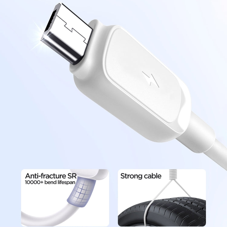 JOYROOM S-AM018A14 Multi-Color Series 2.4A USB to Micro USB Fast Charging Data Cable, Length:2m(White) - Micro USB Cable by JOYROOM | Online Shopping South Africa | PMC Jewellery