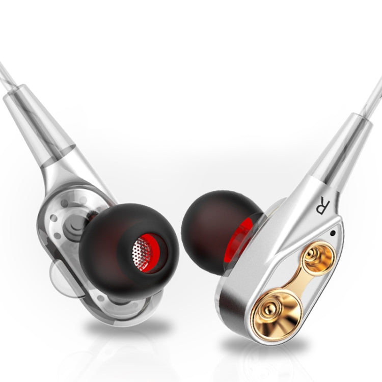 QKZ CK8 HiFi In-ear Four Unit Sports Music Headphones (Silver) - Sport Earphone by QKZ | Online Shopping South Africa | PMC Jewellery