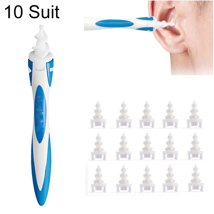 10 Suit Smart Swab Plastic Ear Cleaner Earwax Removal Tool with 15 Replacement Parts - Ear Care Tools by PMC Jewellery | Online Shopping South Africa | PMC Jewellery