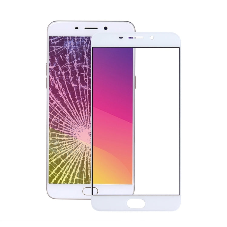 For OPPO R9 / F1 Plus Front Screen Outer Glass Lens (White) - Outer Glass Lens by PMC Jewellery | Online Shopping South Africa | PMC Jewellery