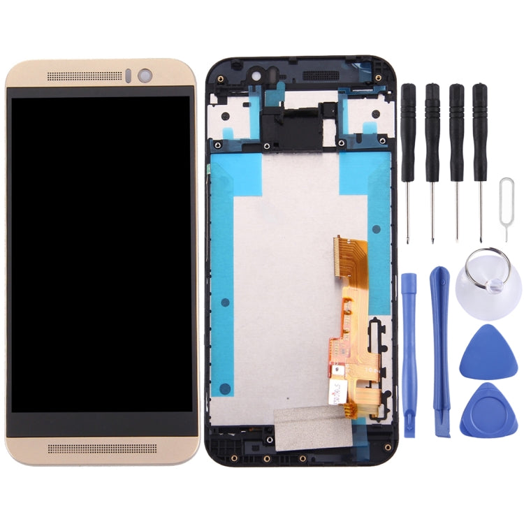 TFT LCD Screen for HTC One M9 Digitizer Full Assembly with Frame(Gold on Gold) - LCD Screen by PMC Jewellery | Online Shopping South Africa | PMC Jewellery