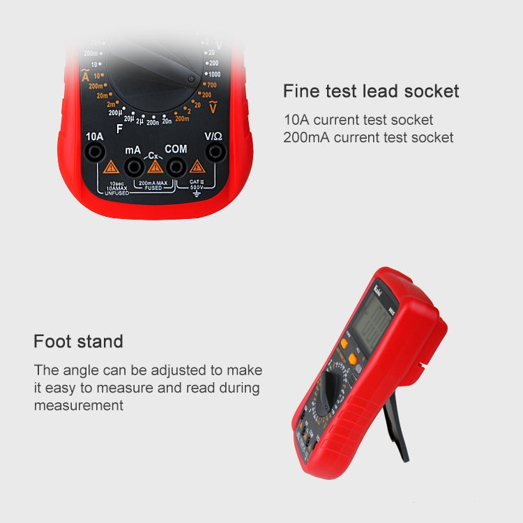 Kaisi 9805 Anti-burning Multifunctional Digital Universal Multimeter Auto-Range Digital Multimeter - Current & Voltage Tester by Kaisi | Online Shopping South Africa | PMC TechLife | Buy Now Pay Later Mobicred