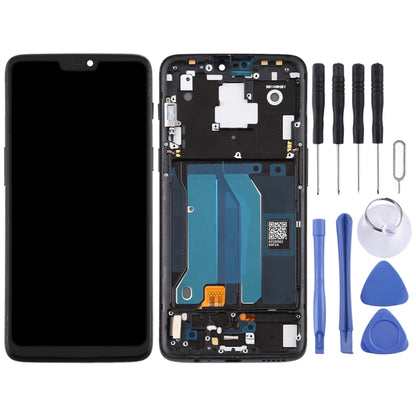 For OnePlus 6 A6000 TFT Material LCD Screen and Digitizer Full Assembly with Frame (Black) - LCD Screen by PMC Jewellery | Online Shopping South Africa | PMC Jewellery