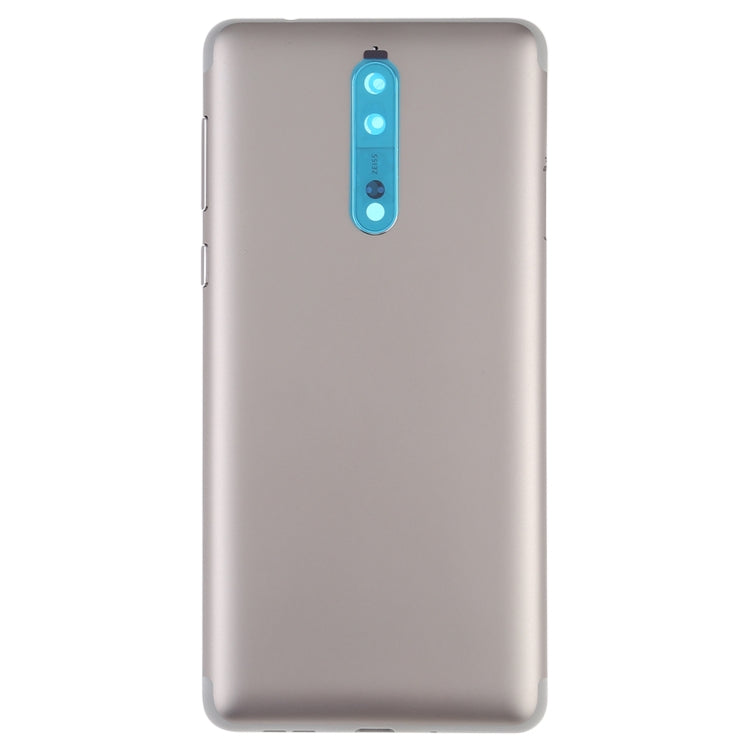 Battery Back Cover with Camera Lens & Side Keys for Nokia 8(Gold) - Back Cover by PMC TechLife | Online Shopping South Africa | PMC TechLife