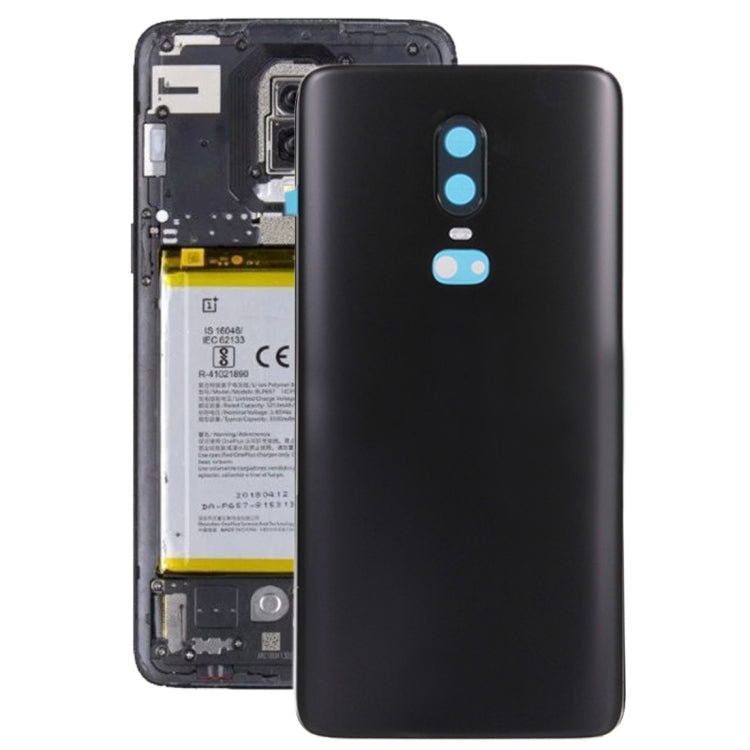 For OnePlus 6 Back Cover (Midnight Black) - Back Cover by PMC TechLife | Online Shopping South Africa | PMC TechLife