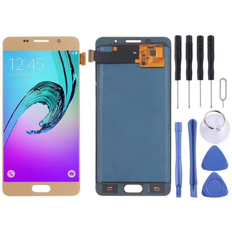 TFT LCD Screen for Galaxy A5 (2016) / A510 with Digitizer Full Assembly (Gold) - LCD Screen by PMC Jewellery | Online Shopping South Africa | PMC Jewellery