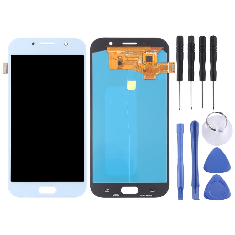 OLED LCD Screen for Galaxy A7 (2017), A720F, A720F/DS with Digitizer Full Assembly (Blue) - LCD Screen by PMC Jewellery | Online Shopping South Africa | PMC Jewellery