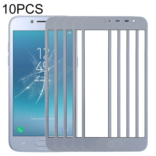 For Samsung Galaxy J2 Pro (2018), J250F/DS 10pcs Front Screen Outer Glass Lens (Grey) - Outer Glass Lens by PMC Jewellery | Online Shopping South Africa | PMC Jewellery