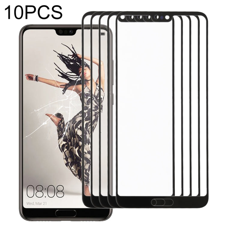 For Huawei P20  10PCS Front Screen Outer Glass Lens (Black) - free shipping - PMC TechLife - Order now!