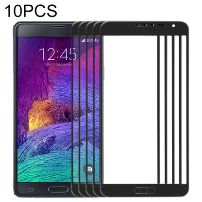 For Samsung Galaxy Note 4 / N910  10pcs Front Screen Outer Glass Lens (Black) - Outer Glass Lens by PMC Jewellery | Online Shopping South Africa | PMC Jewellery