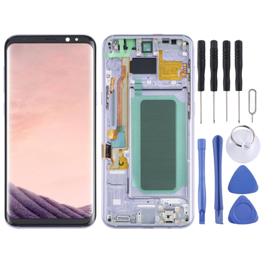 OLED LCD Screen for Samsung Galaxy S8+ SM-G955 Digitizer Full Assembly with Frame (Purple) - LCD Screen by PMC Jewellery | Online Shopping South Africa | PMC Jewellery