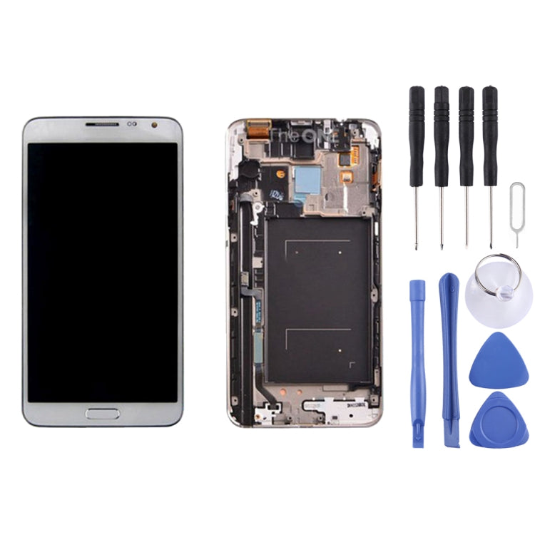 Original LCD Display + Touch Panel with Frame for Galaxy Note 3 Neo / N7505(White) - LCD Screen by PMC Jewellery | Online Shopping South Africa | PMC Jewellery