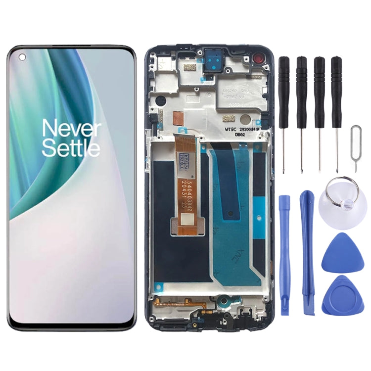 For OnePlus Nord N10 5G BE2029 Digitizer Full Assembly with Frame OEM LCD Screen (Black) - free shipping - PMC TechLife - Order now!