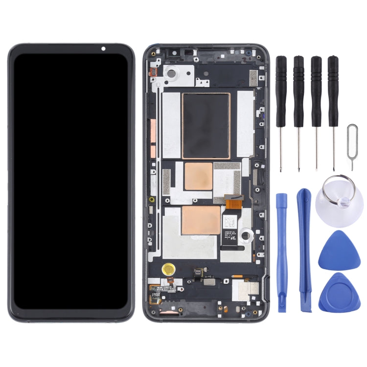 Original OLED LCD Screen for Asus ROG Phone 5 ZS673KS Digitizer Full Assembly with Frame���Black) - LCD Screen by PMC TechLife | Online Shopping South Africa | PMC TechLife