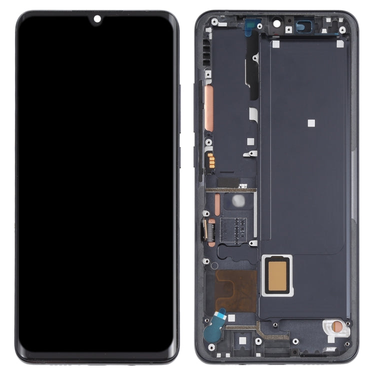 AMOLED LCD Screen for Xiaomi Mi Note 10 Lite M2002F4LG Digitizer Full Assembly with Frame(Black) - LCD Screen by PMC Jewellery | Online Shopping South Africa | PMC Jewellery