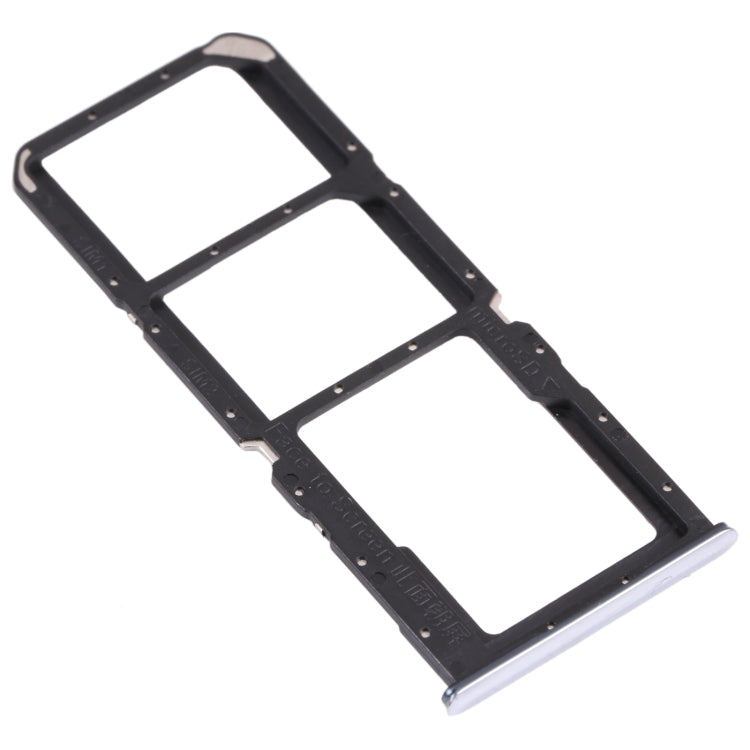 For OPPO A74 5G CPH2197 CPH2263  SIM Card Tray + SIM Card Tray + Micro SD Card Tray (Silver) - free shipping - PMC TechLife - Order now!