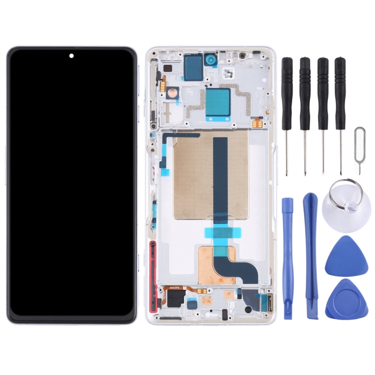 Original LCD Screen and Digitizer Full Assembly with Frame for Xiaomi Redmi K50 Gaming/Poco F4 GT(White) - LCD Screen by PMC Jewellery | Online Shopping South Africa | PMC Jewellery