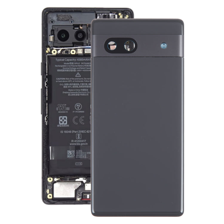 For Google Pixel 7A Original Battery Back Cover with Camera Lens Cover(Black) - Back Cover by PMC TechLife | Online Shopping South Africa | PMC TechLife