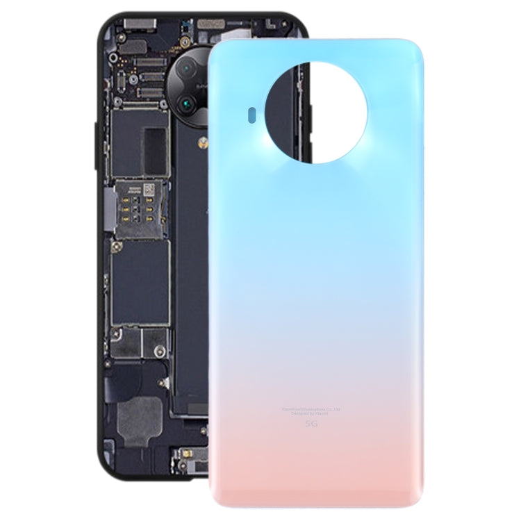 Glass Battery Back Cover for Xiaomi Redmi Note 9 Pro 5G/Mi 10T Lite 5G(Lake Blue) - Back Cover by PMC TechLife | Online Shopping South Africa | PMC TechLife