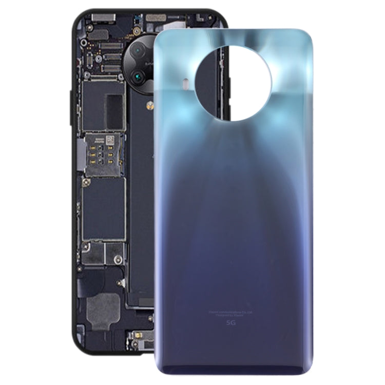 Glass Battery Back Cover for Xiaomi Redmi Note 9 Pro 5G/Mi 10T Lite 5G(Blue) - Back Cover by PMC TechLife | Online Shopping South Africa | PMC TechLife