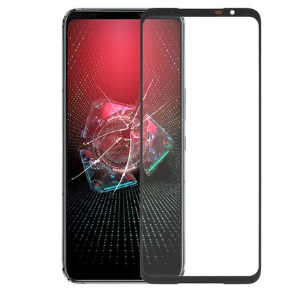 For Asus ROG Phone 5 Pro ZS673KS Front Screen Outer Glass Lens with OCA Optically Clear Adhesive (Black) - Outer Glass Lens by PMC Jewellery | Online Shopping South Africa | PMC Jewellery