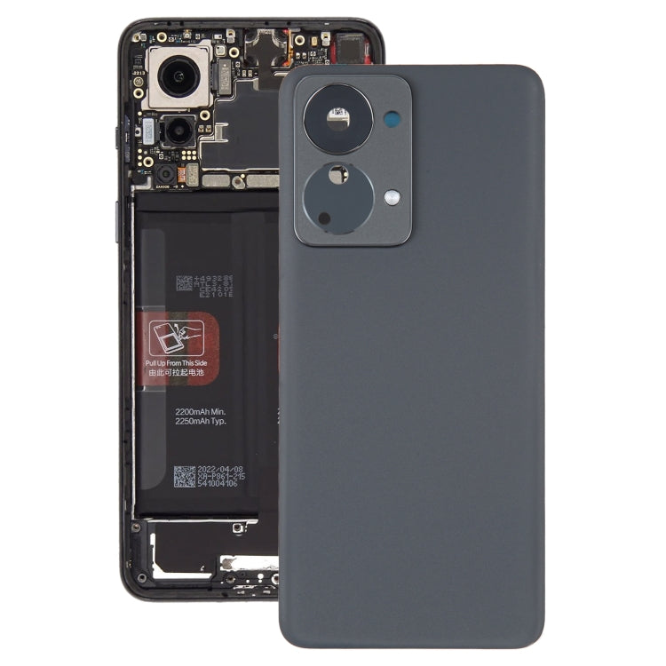 For OnePlus Nord 2T CPH2399 CPH2401 Battery Back Cover(Black) - Back Cover by PMC TechLife | Online Shopping South Africa | PMC TechLife