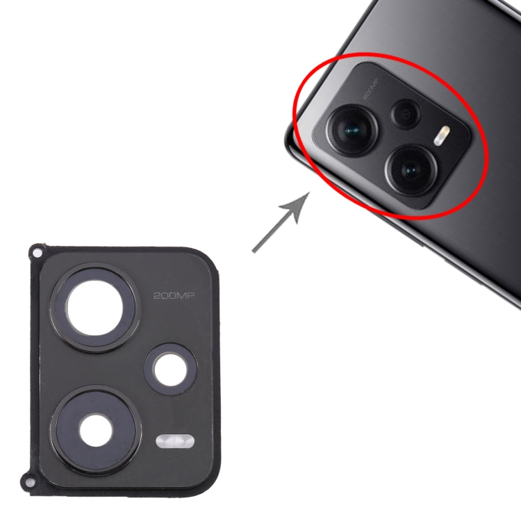Back Camera Lens Frame for Xiaomi Redmi Note 12 Pro+ (Black) - Camera by PMC TechLife | Online Shopping South Africa | PMC TechLife