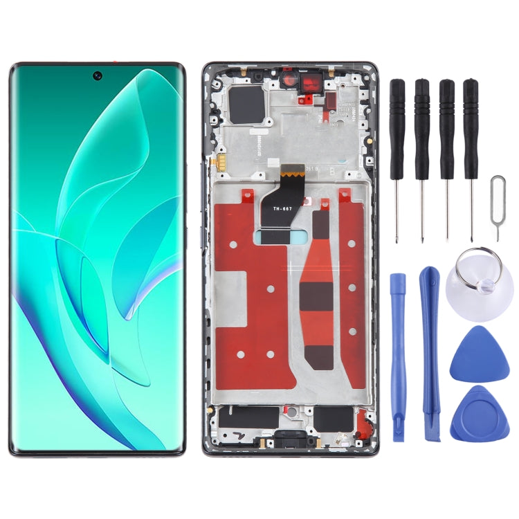 Original LCD Screen For Honor 60 Digitizer Full Assembly with Frame(Black) - free shipping - PMC TechLife - Order now!