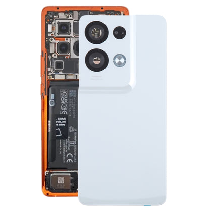 For OPPO Reno8 Pro+ Original Battery Back Cover with Camera Lens Cover(White) - Back Cover by PMC Jewellery | Online Shopping South Africa | PMC Jewellery