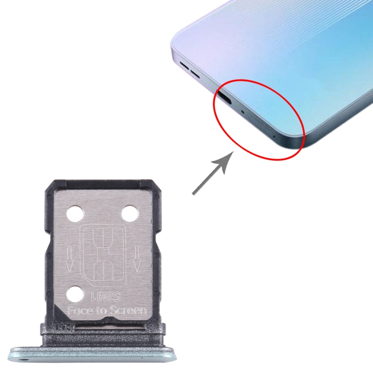 For OnePlus 10R 80W CPH2411 SIM Card Tray + SIM Card Tray (Green) - Card Tray by PMC TechLife | Online Shopping South Africa | PMC TechLife