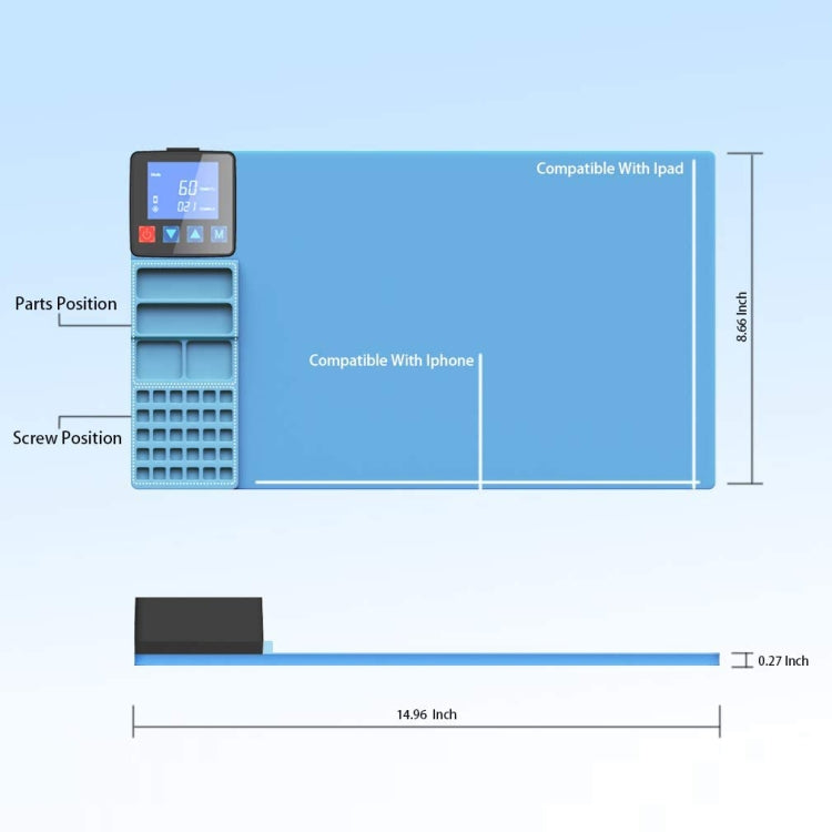 CPB CP320 LCD Screen Heating Pad Safe Repair Tool, US Plug - free shipping - PMC TechLife - Order now!