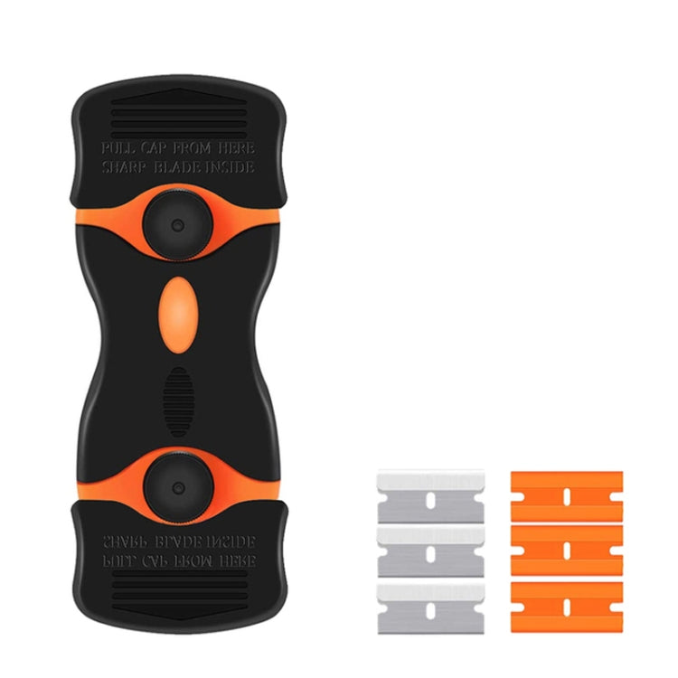 Double Headed Scraper Blade Glue Squeegee Remover Cleaner Tool (Orange) - free shipping - PMC TechLife - Order now!
