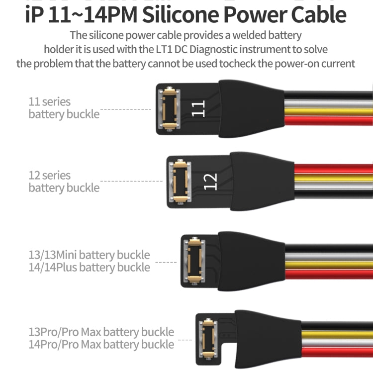 QianLi Silicone Power Cable for iPhone 11 to 14 Series - free shipping - PMC TechLife - Order now!